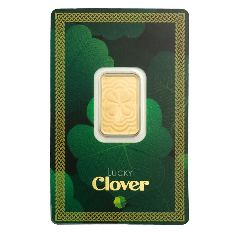 5g Gold Bar | PAMP | Lucky Charm Four-Leaf Clover