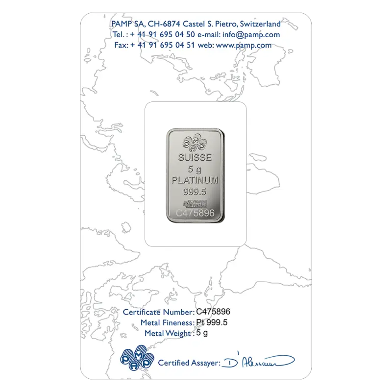 5g Platinum Bar | PAMP Fortuna