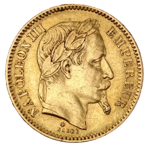 20 French Francs Napoléon III w. Laurel | Gold | 1861-1870