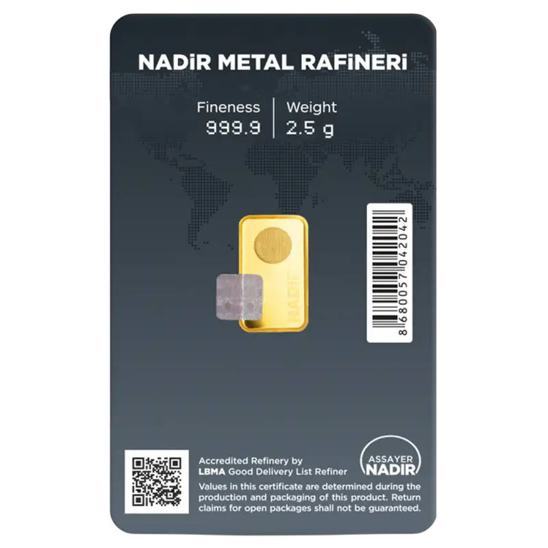 2.5g Gold Bar | Nadir | LBMA
