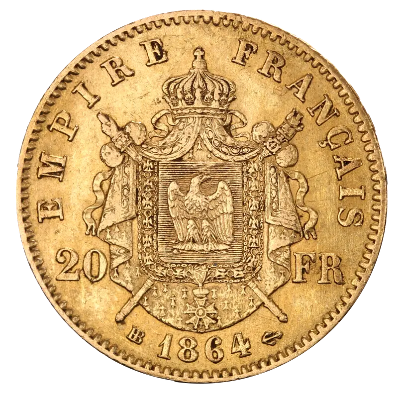20 French Francs Napoléon III w. Laurel | Gold | 1861-1870