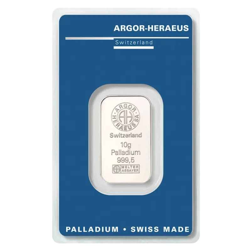 10g Palladium Bar | Argor-Heraeus