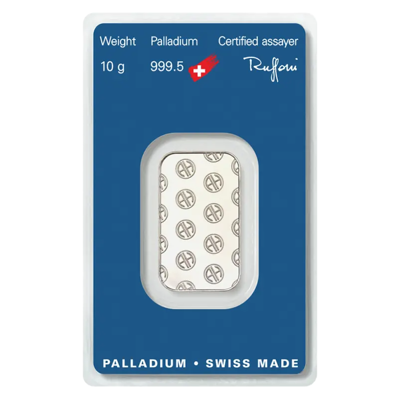 10g Palladium Bar | Argor-Heraeus