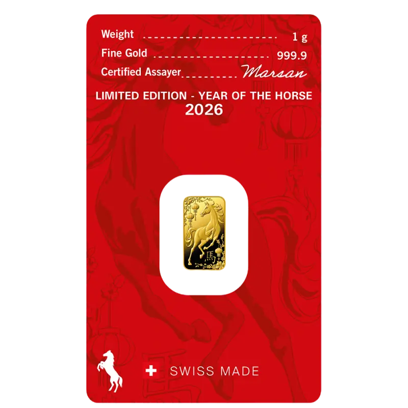 1g Gold Bar | Argor-Heraeus | Year Of The Horse | 2026