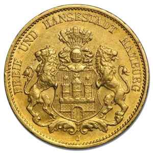 20 Mark | Free Hanseatic City of Hamburg | Gold | 1875-1913