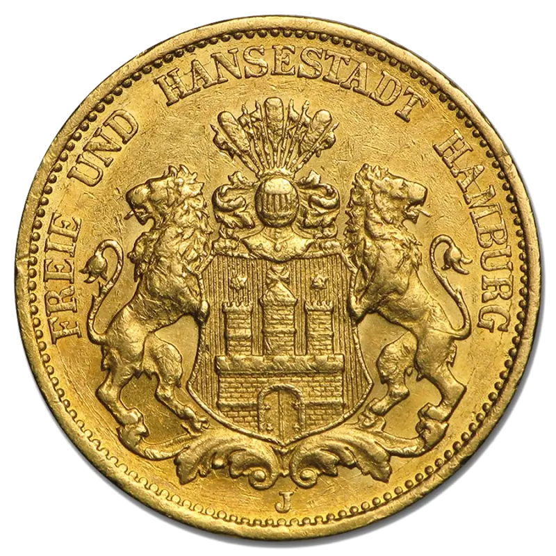 20 Mark | Free Hanseatic City of Hamburg | Gold | 1875-1913